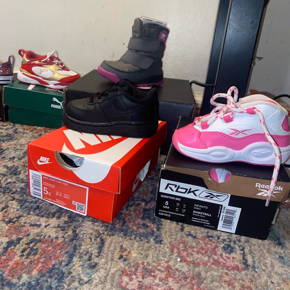Little girl sneakers most brand new other slightly used